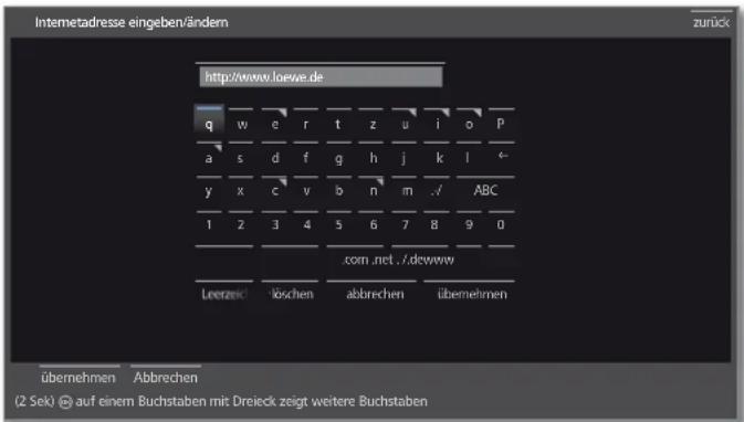 LOEWE Reference LD 46 - Zeicheneingabe per Bildschirmtastatur - 1