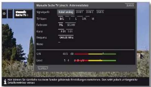 LOEWE Reference LD 46 - Manuelle Suche Kabel analog: - 1