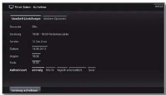 LOEWE Reference LD 40 - Aufnahme über EPG programmieren - 4