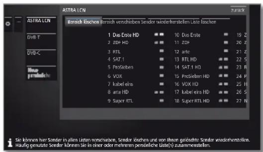 LOEWE Reference LD 40 - Senderliste ändern - 3