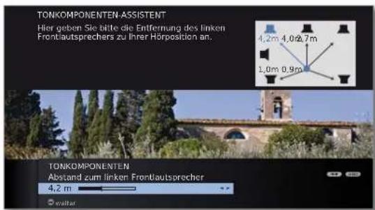 LOEWE Individual 55 Compose LED 400 - OK Weiter zur Einstellung Abstand zu linkem Frontlautsprecher. - 1