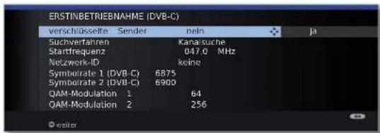LOEWE Individual 55 Compose LED 400 - Einstellmöglichkeiten für den DVB-C-Empfang: - 2