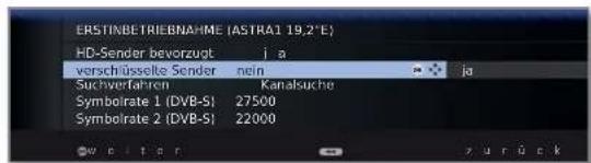 LOEWE Individual 55 Compose LED 400 - Einstellmöglichkeiten für den DVB-S-Empfang (Fortsetzung): - 3