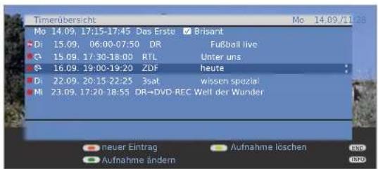 LOEWE Individual 46 selection Full HD 100 - Timer über die Timerübersicht programmieren - 2