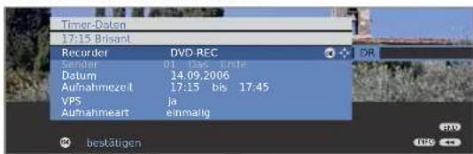 LOEWE Individual 46 selection Full HD 100 - Eingabe der Timer-Daten - 1
