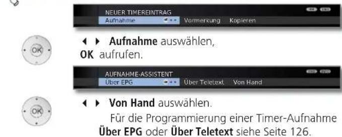 LOEWE Individual 46 Selection LED 200 - Neuer Eintrag: Timer-Aufnahme von Hand programmieren - 1