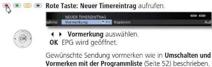 LOEWE Individual 46 Selection LED 200 - Neuer Eintrag: Sendung über die Timerübersicht vormerken - 1