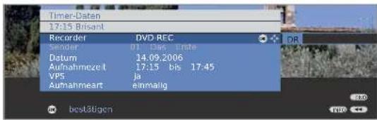 LOEWE Individual 46 Compose 100 - Eingabe der Timer-Daten - 1