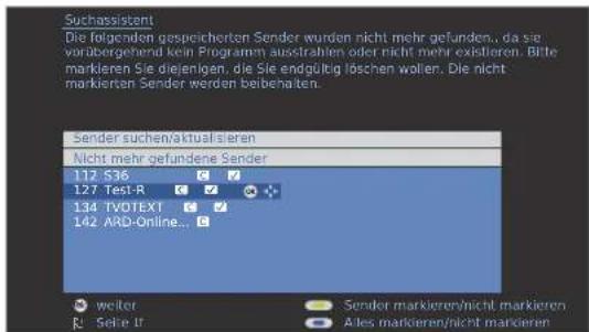 LOEWE Individual 46 Compose 100 - Sender suchen/aktualisieren – Behandlung von neuen und nicht mehr gefundenen Sendern - 4