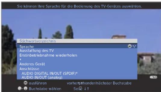 LOEWE Individual 40 Compose Full HD 100 - Ein Stichwortverzeichnis im TV-Gerät - 1
