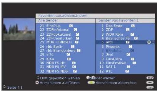 LOEWE Individual 40 Compose Full HD 100 - Sender in der Favoritenliste verschieben / Reihenfolge ändern - 6