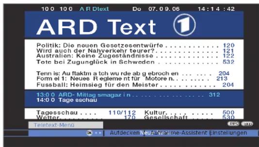 LOEWE Individual 40 Compose Full HD 100 - Teletext-Menü starten - 1