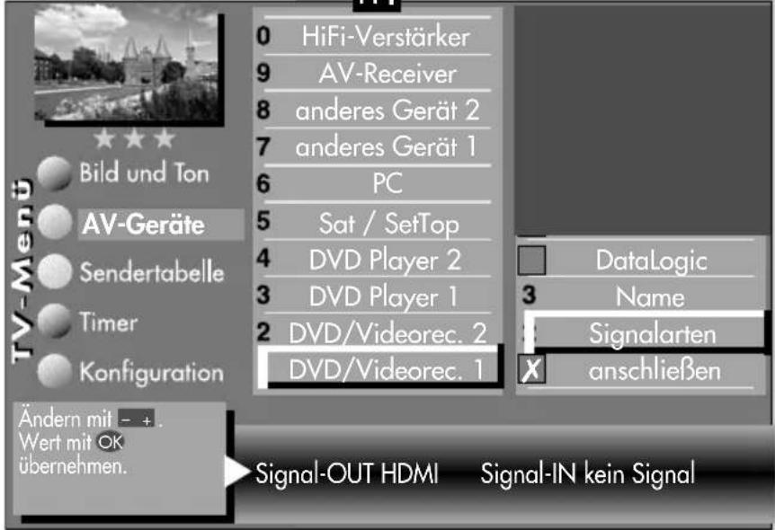 METZ Puros 37 ML - Signalart DVI oder HDMI einstellen - 2