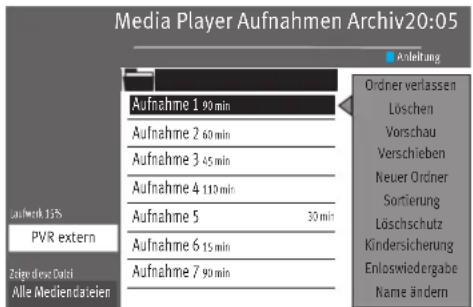 METZ Primus - Aufnahmeplanung (Übersicht der programmierten Timer) - 6
