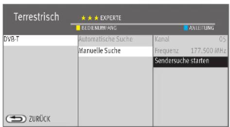 METZ Primus - Manuelle Suche durchführen - 2