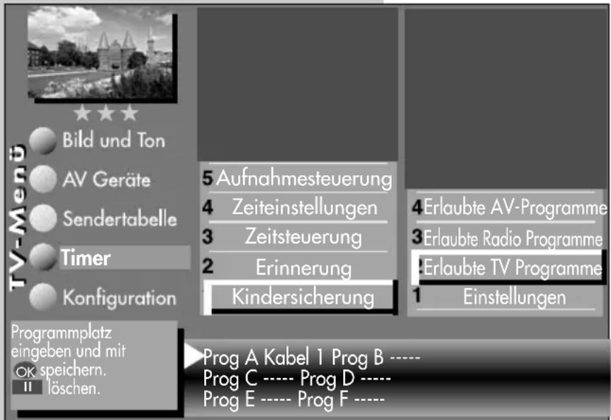 METZ Milos 26 - b) Erlaubte Programme: - 1