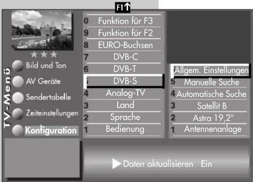 METZ Linea FHDTV 100 - Daten aktualisieren einstellen - 1