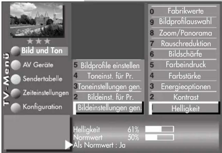 METZ Linea FHDTV 100 - Menü aufrufen - 5