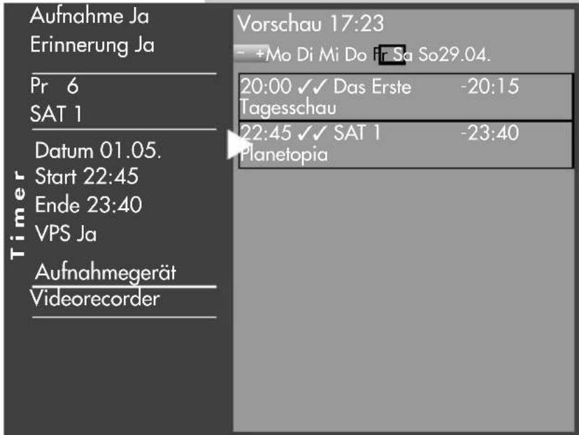 METZ Linea FHDTV 100 - Timer löschen - 2