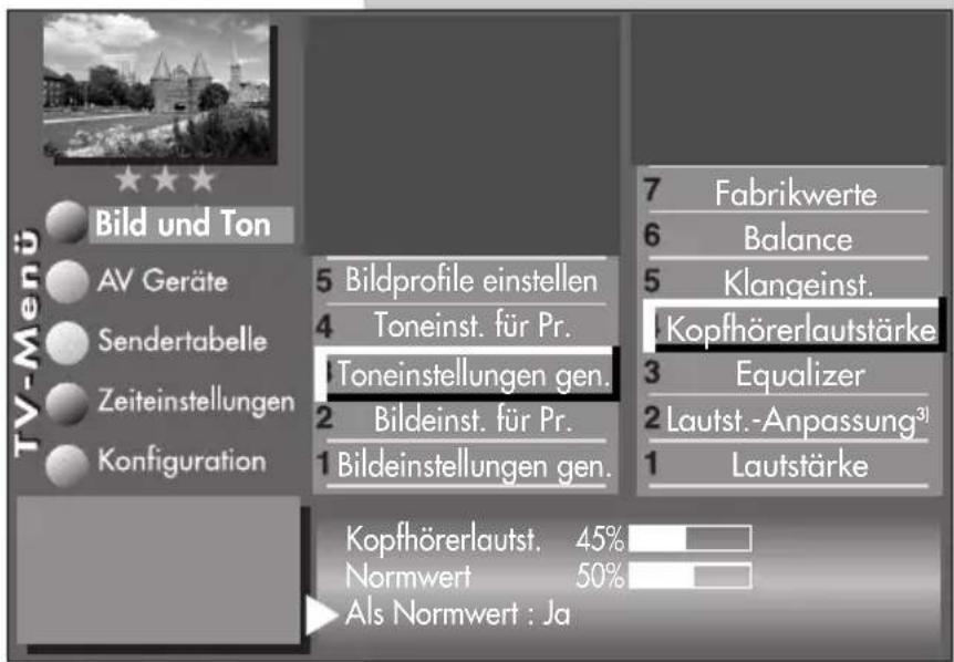 METZ Linea FHDTV 100 - Menü aufrufen - 8