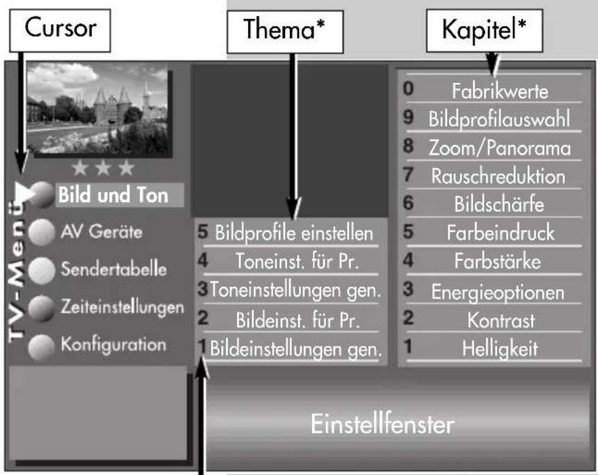 METZ Linea FHDTV 100 - Menüsteuerung Menü aufrufen - 1