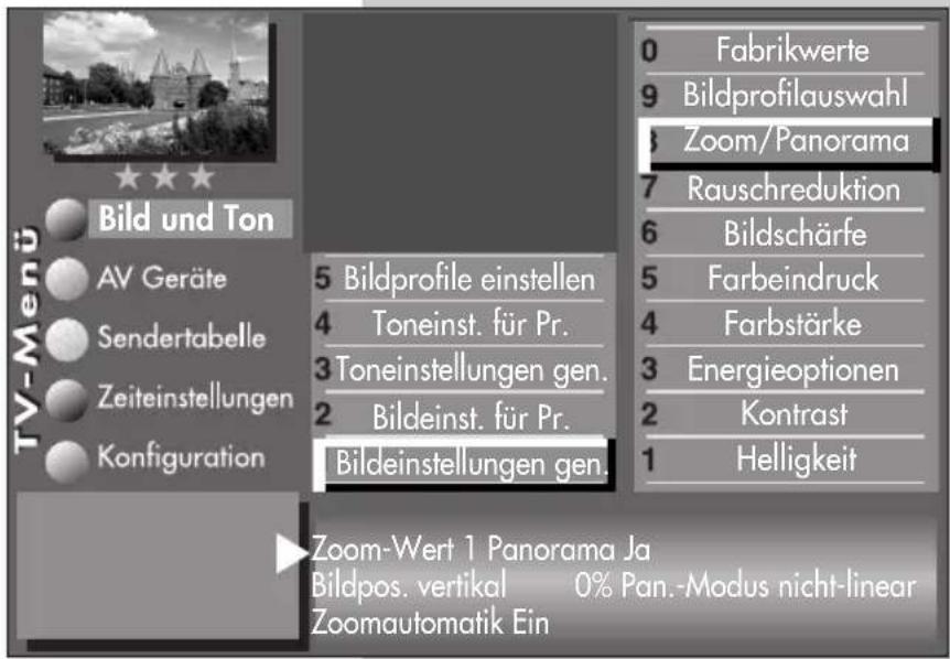 METZ Linea FHDTV 100 - Menü aufrufen - 4