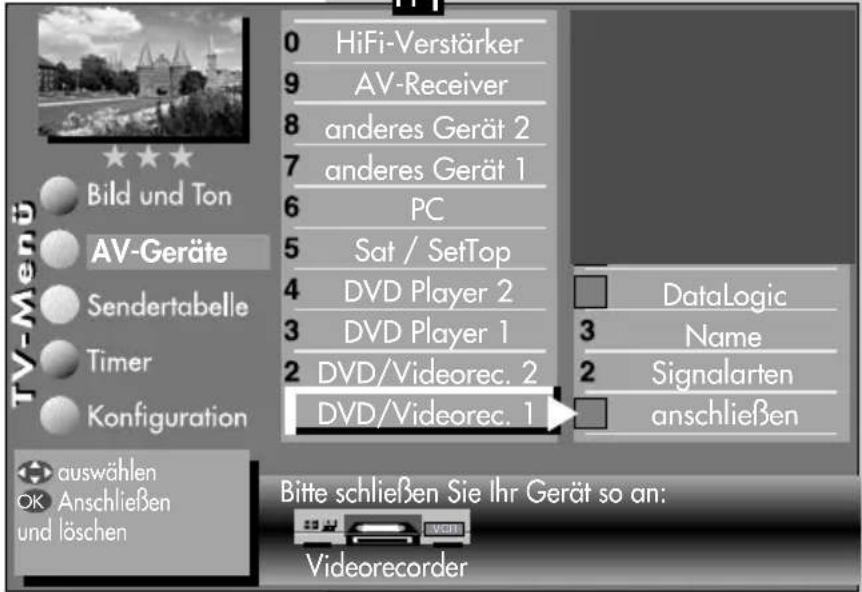 METZ Clarus - AV-Gerät am TV-Gerät abmelden bzw. entfernen - 7
