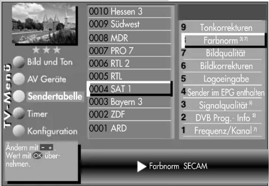 METZ Clarus - Farbnorm einstellen - 1
