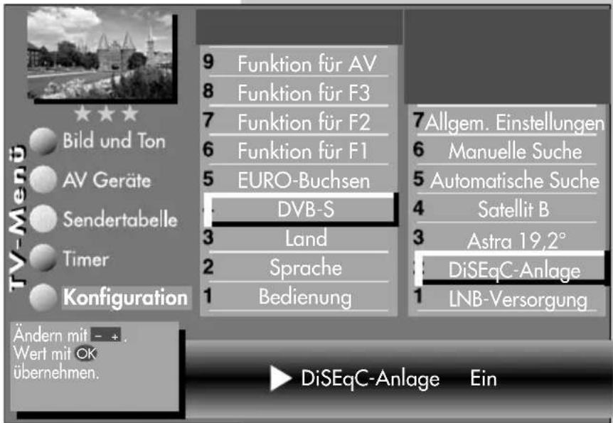 METZ Clarus - DiSEqC-Anlage ein- ausschalten - 1