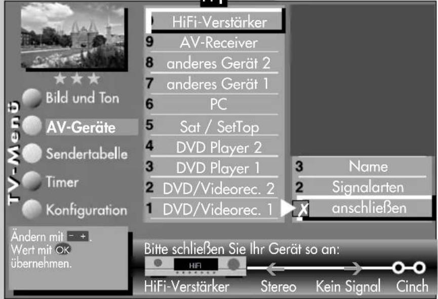 METZ Clarus - AV-Gerät am TV-Gerät anmelden - 2