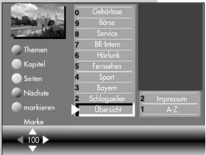 METZ Clarus - Videotext aufrufen: - 1