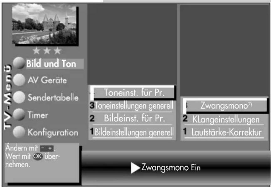 METZ Carat 32-70 - Zwangsmono einstellen : - 4