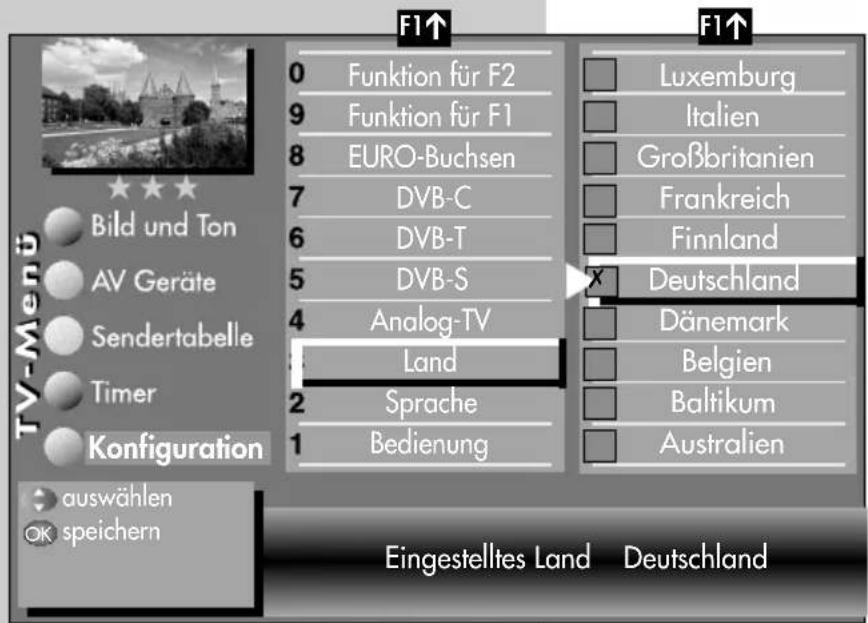 METZ Carat 32-70 - Sprache/Land einstellen: - 1