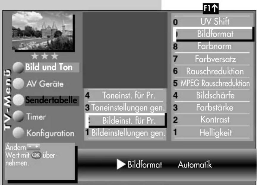 METZ Linus 32 HDTV 100 - Bildformat einstellen: - 1