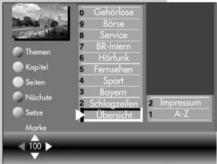METZ Linus 32 HDTV 100 - Videotext aufrufen: - 1