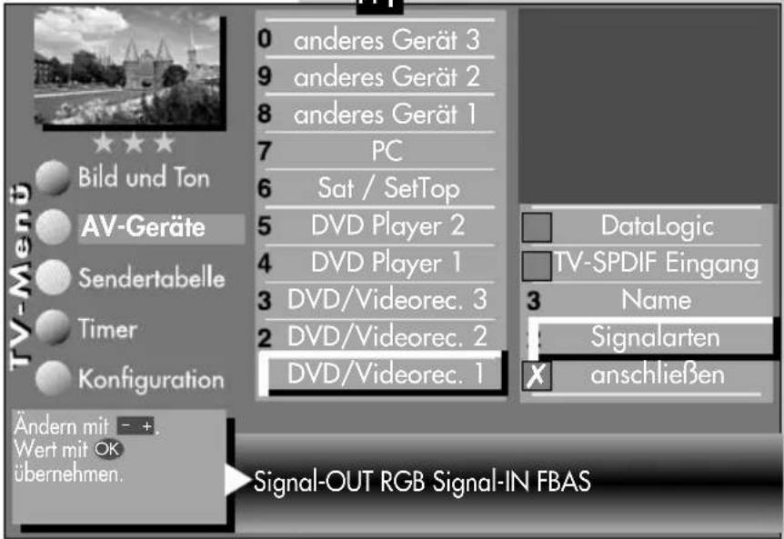 METZ Linus 32 HDTV 100 - Signalart einstellen - 2