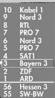 METZ Caleo - Programmwahl über Programmtabelle - 2