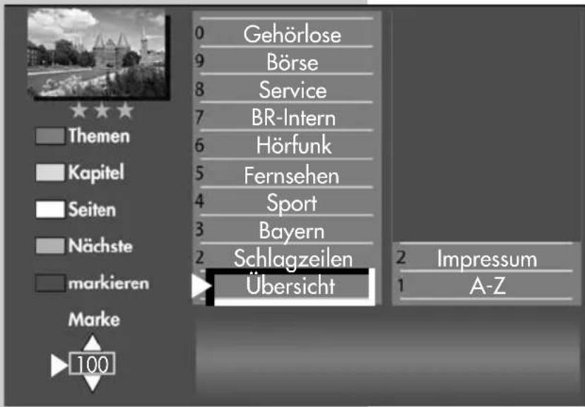 METZ Caleo - Videotext aufrufen: - 1