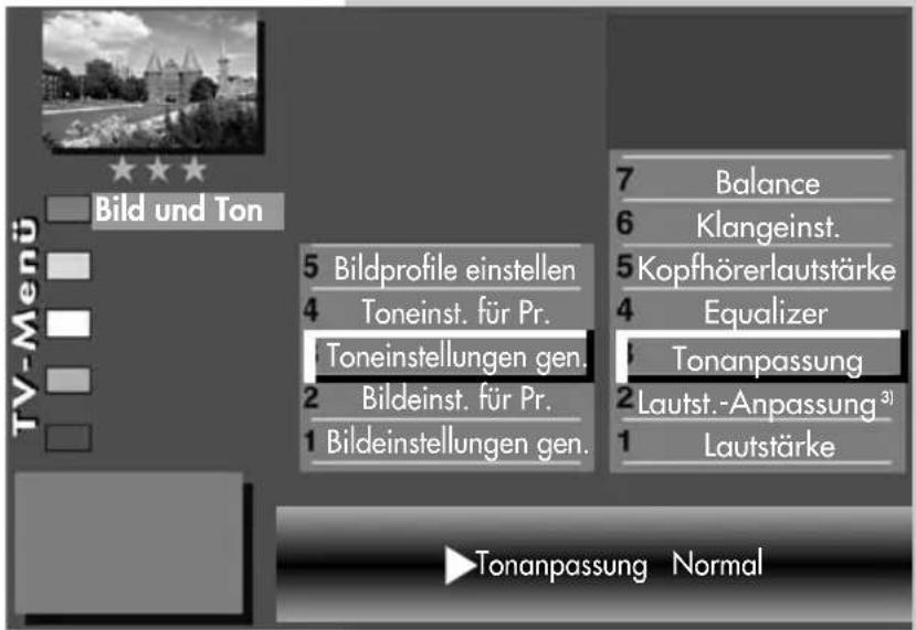 METZ Caleo - Tonanpassung aufrufen: - 1