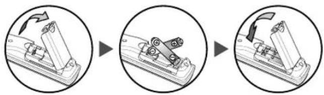 FUNAI LT851-M19 - Einlegen der Batterien - 1