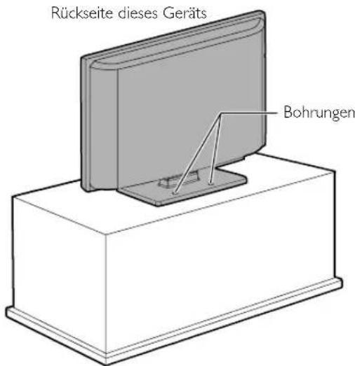 FUNAI LT851-M19 - Befestigen des Geräts an Ihrem Möbelstück - 1