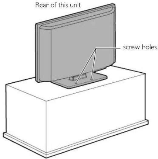 FUNAI LT840-M32 - Fixing the Unit on Your Furniture - 1