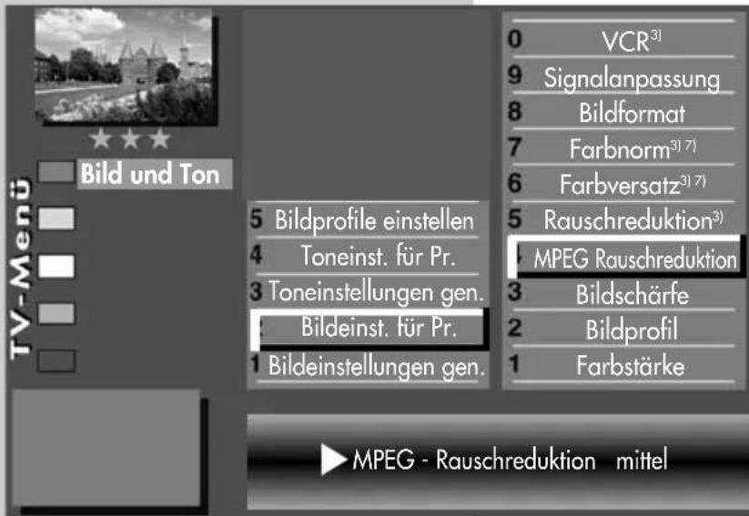 METZ Taros - MPEG-Rauschreduktion einstellen: - 1