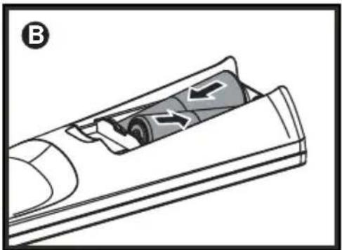HANNSPREE ST42 - Inserting the Remote Control Batteries - 2