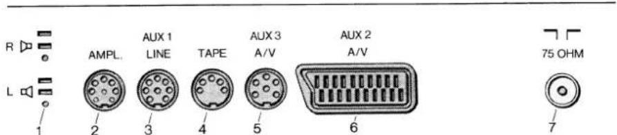BANG & OLUFSEN Beovision LX - SOCKETS ON REAR PANEL - 1