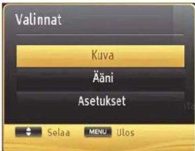 Finlux 47FLSKR170LHCD - VALIKKO-painikkeen käyttö Mediaselain-tilassa - 1