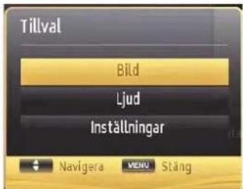 Finlux 47FLSKR170LHCD - Använda MENY-knappen i mediabläddrarläge - 1