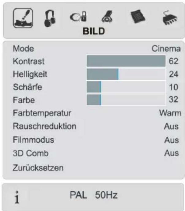 Finlux 32FL745 - Bildmenü - 1