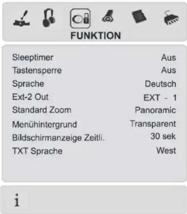 Finlux 32FL745 - Menü Funktion (Eigenschaften) - 1