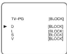 SYLVANIA 6727DC - - When you select [TV-PG], [TV-14] or [TV-MA]: - 2